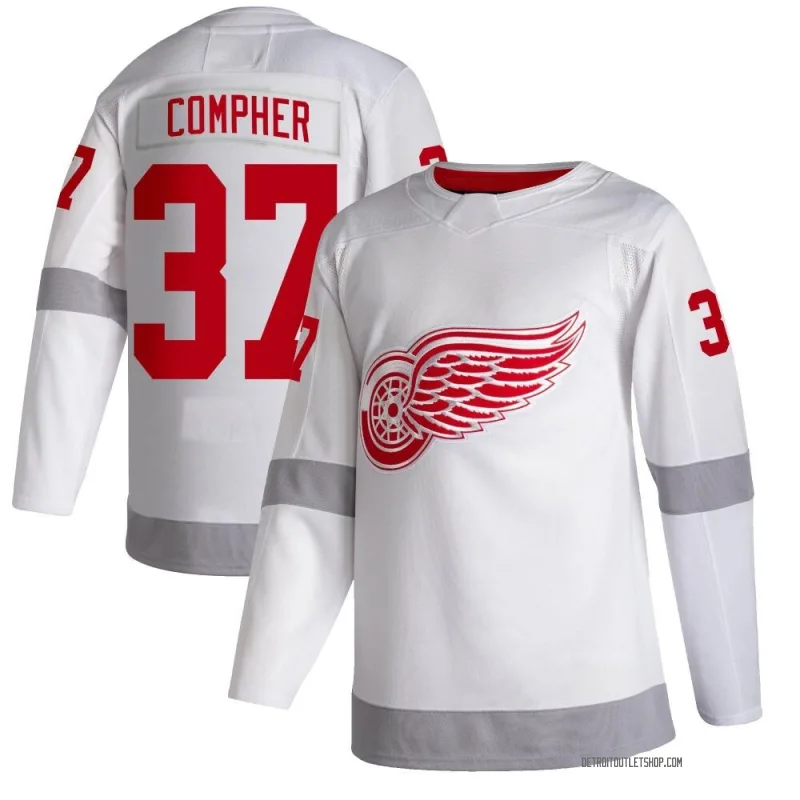 Men's J.T. Compher Detroit Red Wings 2020/21 Reverse Retro Jersey - White Authentic