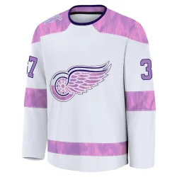 Men's J.T. Compher Detroit Red Wings 2024 Hockey Fights Cancer Practice Jersey - White Premium