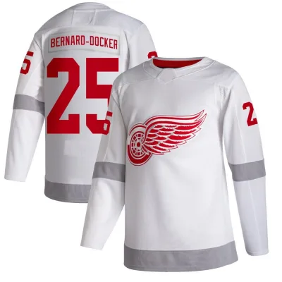Men's Jacob Bernard-Docker Detroit Red Wings 2020/21 Reverse Retro Jersey - White Authentic