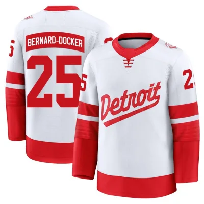 Men's Jacob Bernard-Docker Detroit Red Wings 2025 Stadium Series Jersey - White Premium