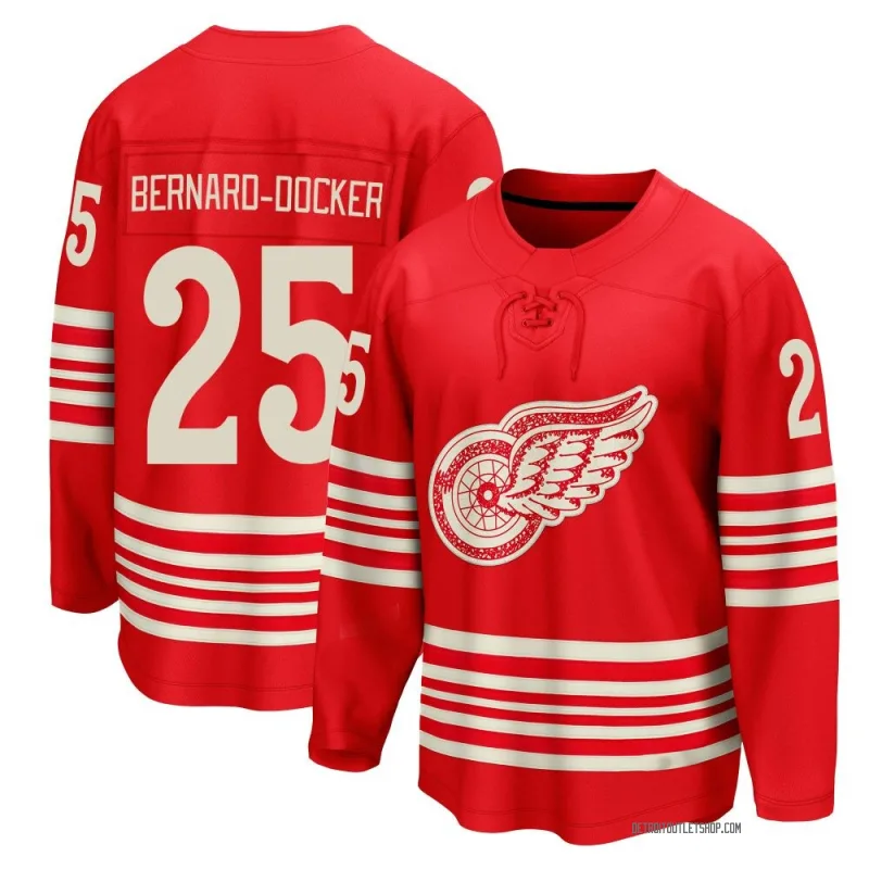 Men's Jacob Bernard-Docker Detroit Red Wings Centennial Jersey - Red Breakaway
