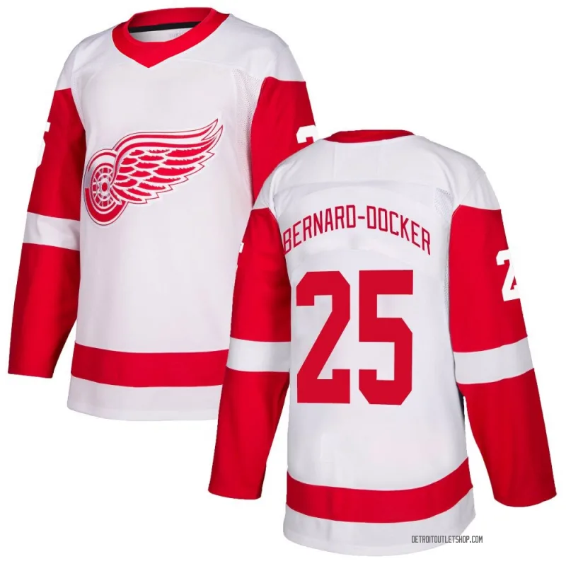 Men's Jacob Bernard-Docker Detroit Red Wings Jersey - White Authentic