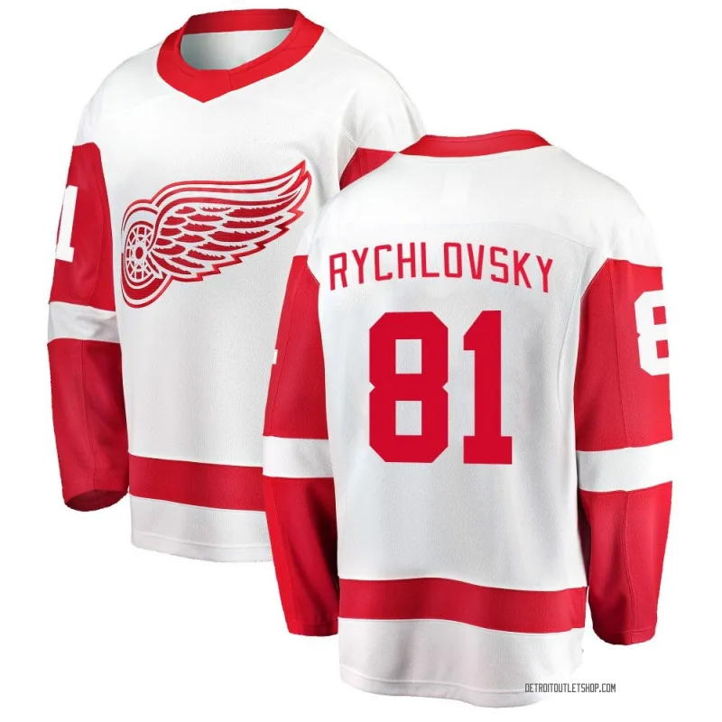 Men's Jakub Rychlovsky Detroit Red Wings Away Jersey - White Breakaway