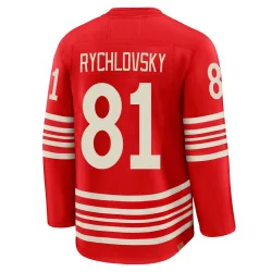 Men's Jakub Rychlovsky Detroit Red Wings Centennial Jersey - Red Premium