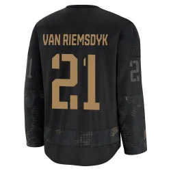 Men's James van Riemsdyk Detroit Red Wings 2024 Military Appreciation Practice Jersey - Black Premium