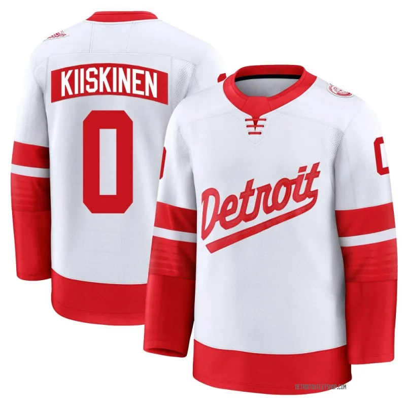 Men's Jesse Kiiskinen Detroit Red Wings 2025 Stadium Series Jersey - White Premium