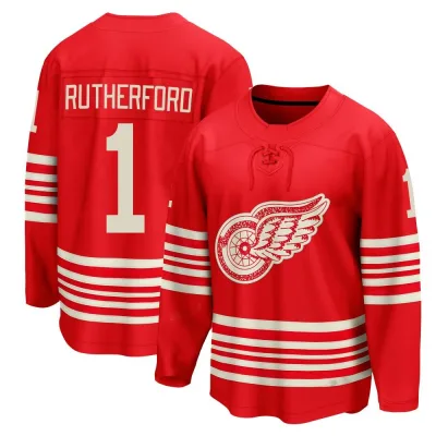 Men's Jim Rutherford Detroit Red Wings Centennial Jersey - Red Breakaway
