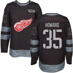 Men's Jimmy Howard Detroit Red Wings 1917-2017 100th Anniversary Jersey - Black Authentic