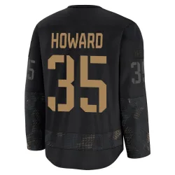 Men's Jimmy Howard Detroit Red Wings 2024 Military Appreciation Practice Jersey - Black Premium