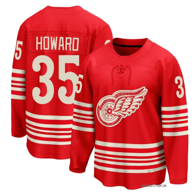 Men's Jimmy Howard Detroit Red Wings Centennial Jersey - Red Breakaway