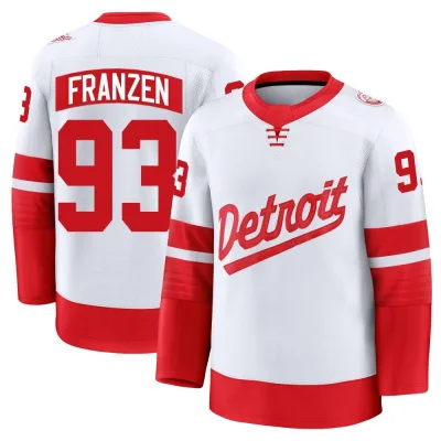 Men's Johan Franzen Detroit Red Wings 2025 Stadium Series Jersey - White Premium