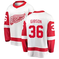 Men's John Gibson Detroit Red Wings Away Jersey - White Breakaway