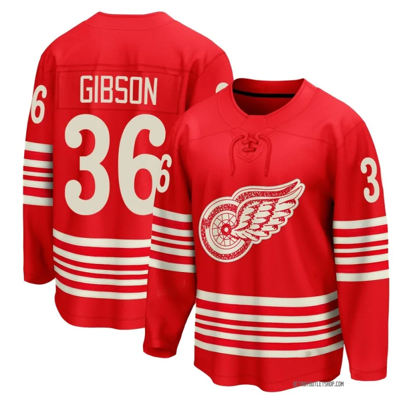 Men's John Gibson Detroit Red Wings Centennial Jersey - Red Breakaway