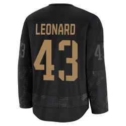 Men's John Leonard Detroit Red Wings 2024 Military Appreciation Practice Jersey - Black Premium