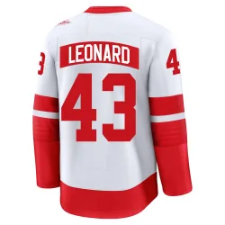 Men's John Leonard Detroit Red Wings 2025 Stadium Series Jersey - White Premium