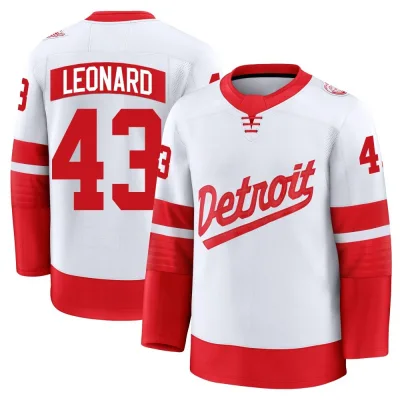 Men's John Leonard Detroit Red Wings 2025 Stadium Series Jersey - White Premium