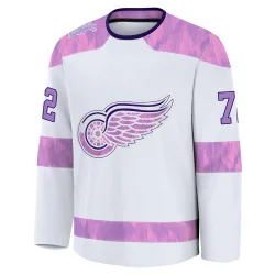 Men's Justin Faulk Detroit Red Wings 2024 Hockey Fights Cancer Practice Jersey - White Premium