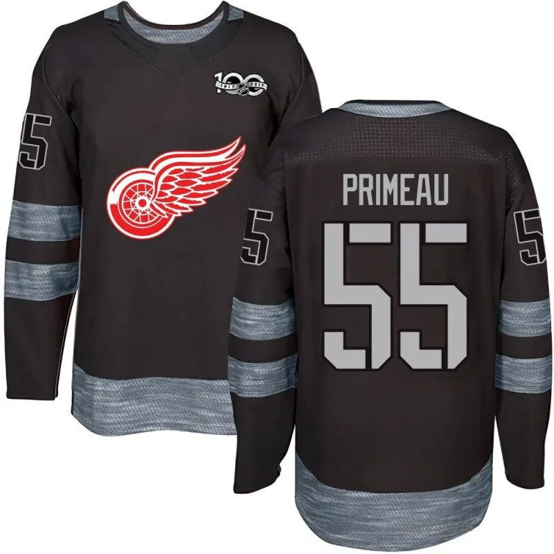 Men's Keith Primeau Detroit Red Wings 1917-2017 100th Anniversary Jersey - Black Authentic