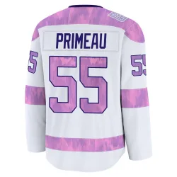 Men's Keith Primeau Detroit Red Wings 2024 Hockey Fights Cancer Practice Jersey - White Premium