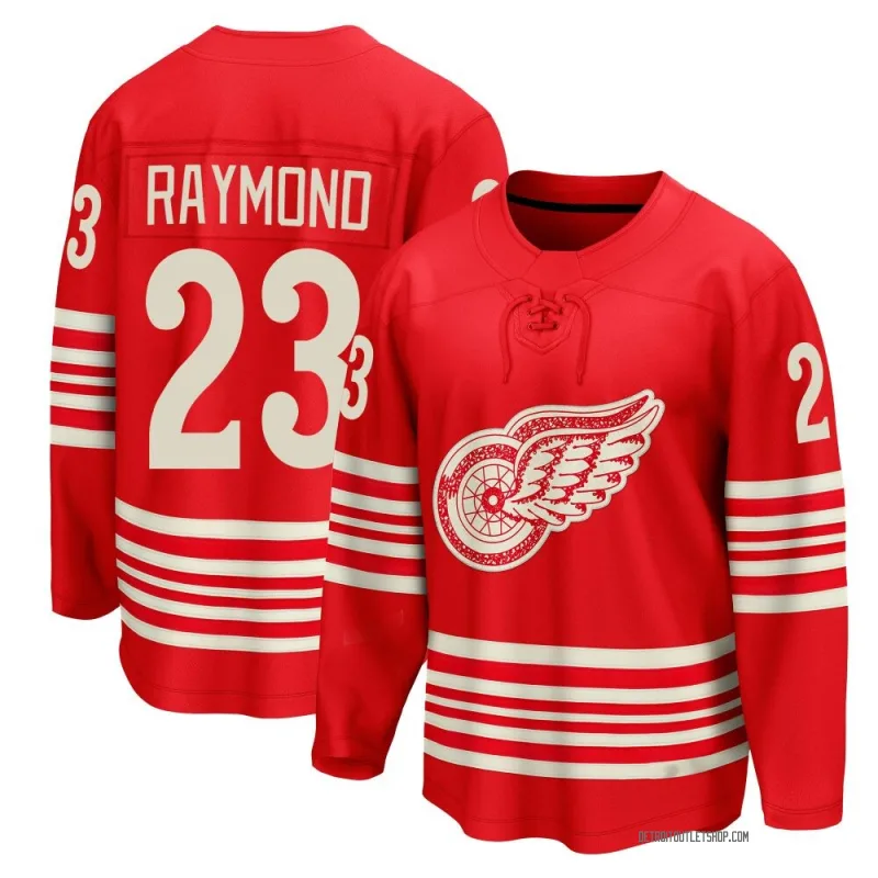 Men's Lucas Raymond Detroit Red Wings Centennial Jersey - Red Breakaway