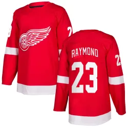 Men's Lucas Raymond Detroit Red Wings Home Jersey - Red Authentic