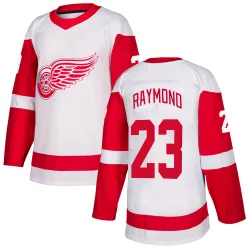 Men's Lucas Raymond Detroit Red Wings Jersey - White Authentic