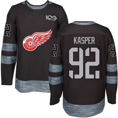 Men's Marco Kasper Detroit Red Wings 1917-2017 100th Anniversary Jersey - Black Authentic