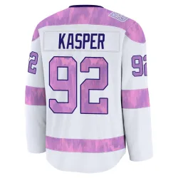 Men's Marco Kasper Detroit Red Wings 2024 Hockey Fights Cancer Practice Jersey - White Premium