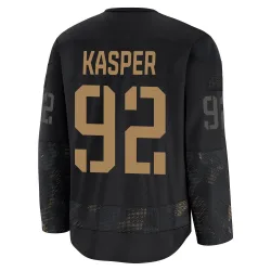 Men's Marco Kasper Detroit Red Wings 2024 Military Appreciation Practice Jersey - Black Premium