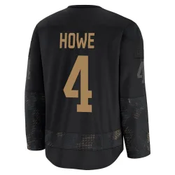 Men's Mark Howe Detroit Red Wings 2024 Military Appreciation Practice Jersey - Black Premium
