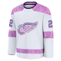 Men's Mason Appleton Detroit Red Wings 2024 Hockey Fights Cancer Practice Jersey - White Premium