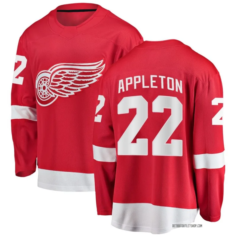 Men's Mason Appleton Detroit Red Wings Home Jersey - Red Breakaway