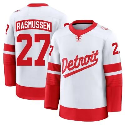 Men's Michael Rasmussen Detroit Red Wings 2025 Stadium Series Jersey - White Premium