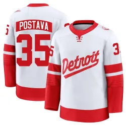 Men's Michal Postava Detroit Red Wings 2025 Stadium Series Jersey - White Premium
