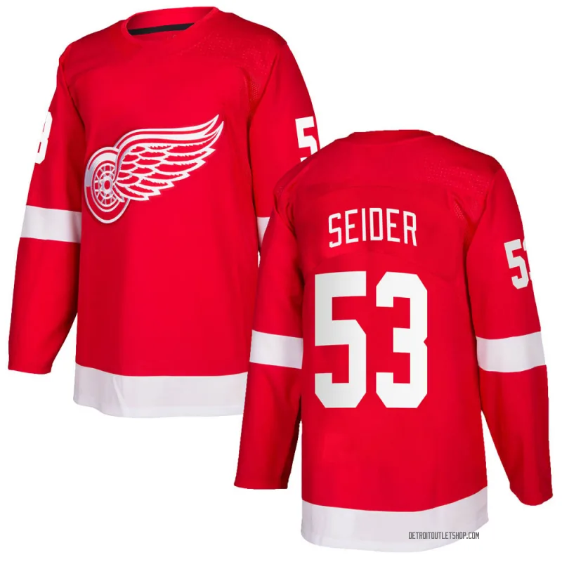 Men's Moritz Seider Detroit Red Wings Home Jersey - Red Authentic