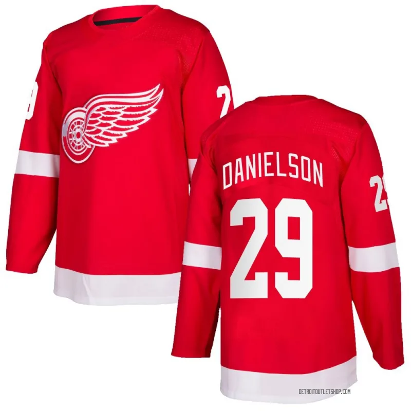 Men's Nate Danielson Detroit Red Wings Home Jersey - Red Authentic
