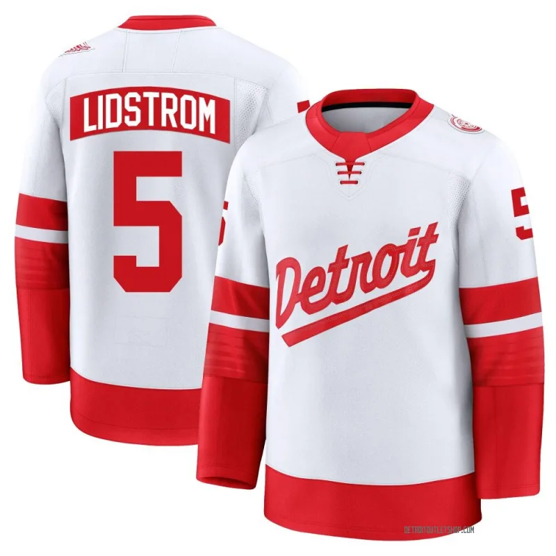 Men's Nicklas Lidstrom Detroit Red Wings 2025 Stadium Series Jersey - White Premium