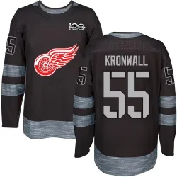 Men's Niklas Kronwall Detroit Red Wings 1917-2017 100th Anniversary Jersey - Black Authentic
