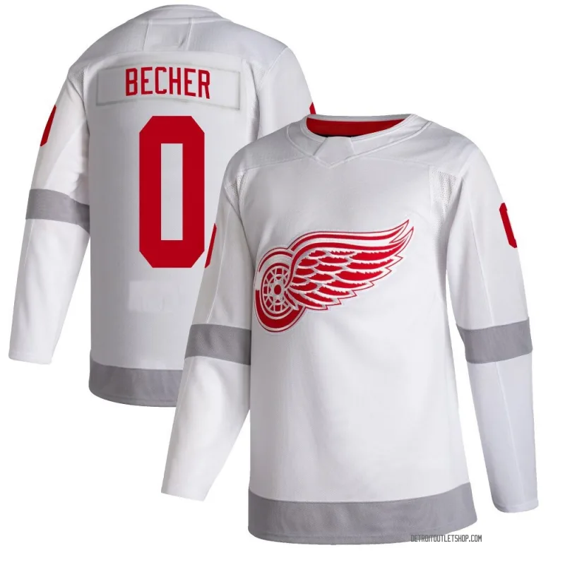 Men's Ondrej Becher Detroit Red Wings 2020/21 Reverse Retro Jersey - White Authentic