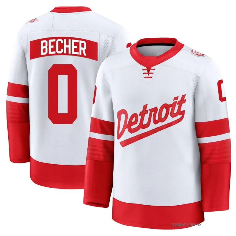 Men's Ondrej Becher Detroit Red Wings 2025 Stadium Series Jersey - White Premium