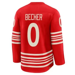 Men's Ondrej Becher Detroit Red Wings Centennial Jersey - Red Premium