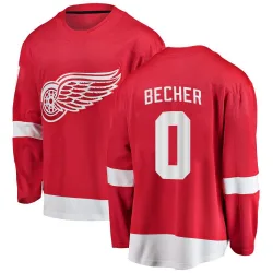 Men's Ondrej Becher Detroit Red Wings Home Jersey - Red Breakaway