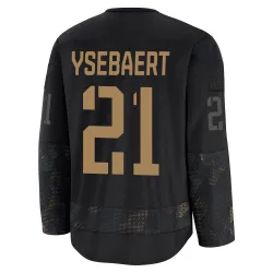 Men's Paul Ysebaert Detroit Red Wings 2024 Military Appreciation Practice Jersey - Black Premium