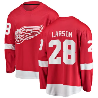 Men's Reed Larson Detroit Red Wings Home Jersey - Red Breakaway