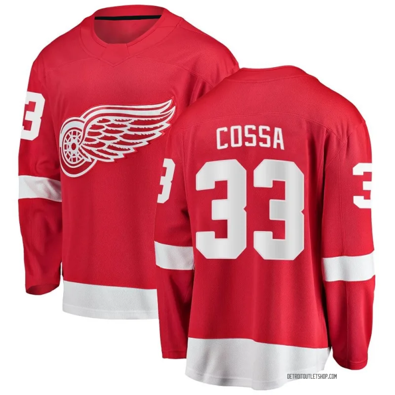 Men's Sebastian Cossa Detroit Red Wings Home Jersey - Red Breakaway