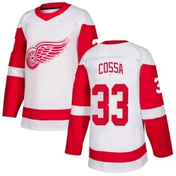 Men's Sebastian Cossa Detroit Red Wings Jersey - White Authentic
