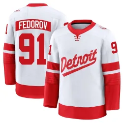Men's Sergei Fedorov Detroit Red Wings 2025 Stadium Series Jersey - White Premium