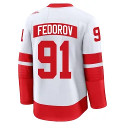 Men's Sergei Fedorov Detroit Red Wings 2025 Stadium Series Jersey - White Premium