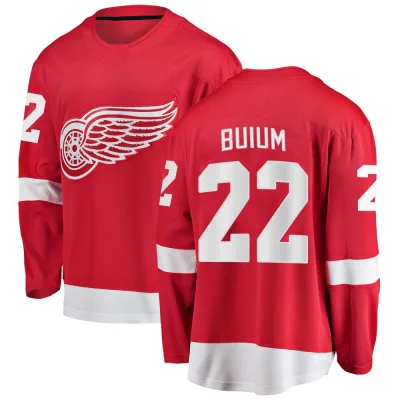 Men's Shai Buium Detroit Red Wings Home Jersey - Red Breakaway