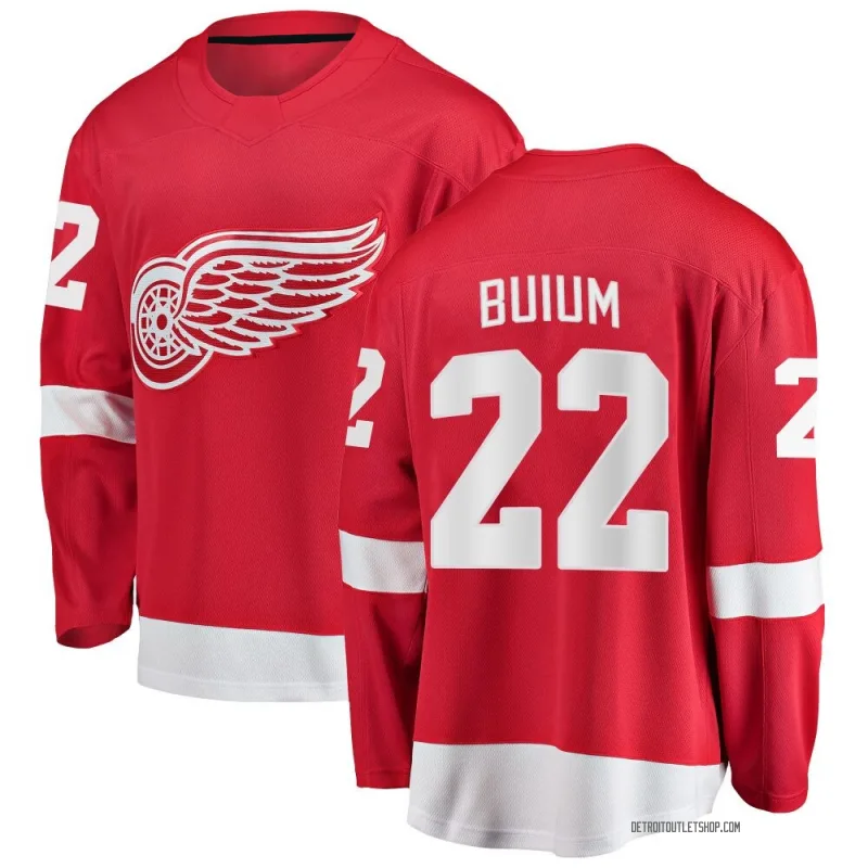 Men's Shai Buium Detroit Red Wings Home Jersey - Red Breakaway